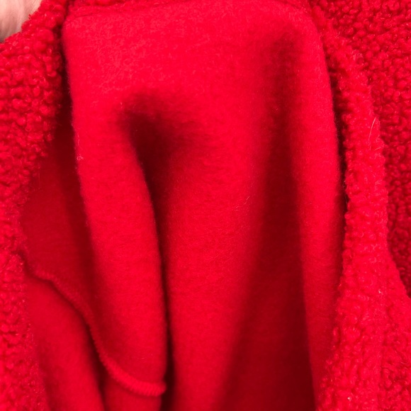LOFT Sherpa snap collar red pullover - Picture 8 of 11